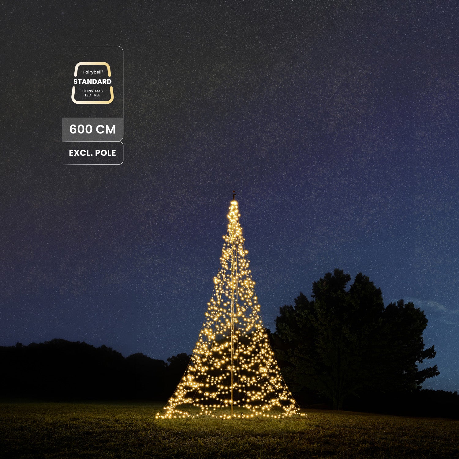 Fairybell Standard 6 m 1200 LED Warmweiß Fahnenmastbaum