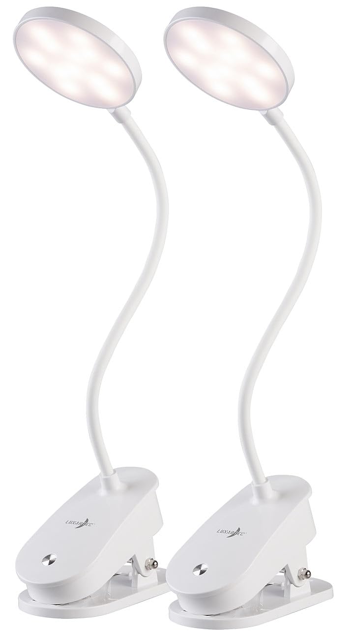 Lunartec Innenbeleuchtung Leselampe Akku Klemm 2er-Set 238 lm
