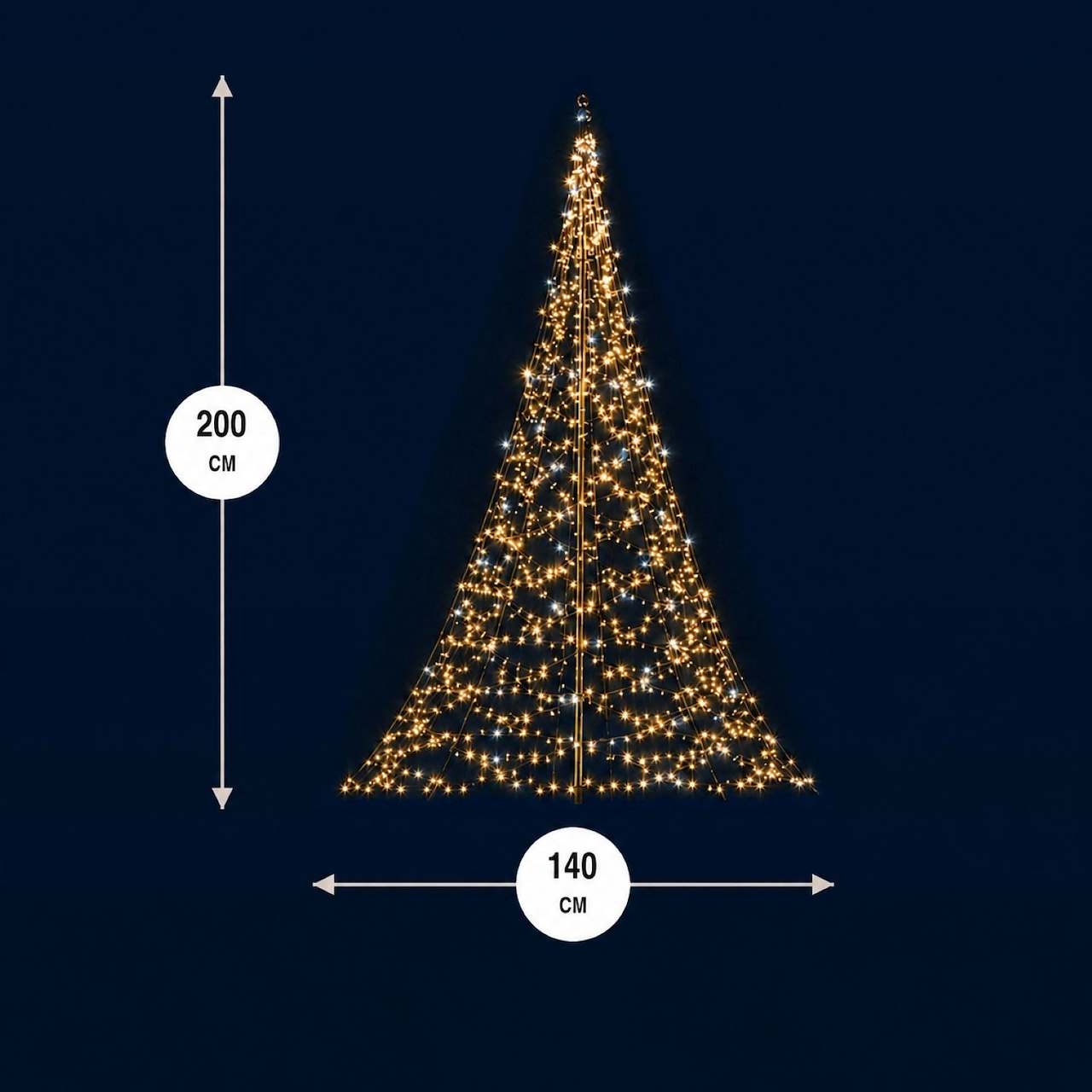 Fairybell Standard Weihnachtsbaum 2 m 300 LED warmweiß Twinkle