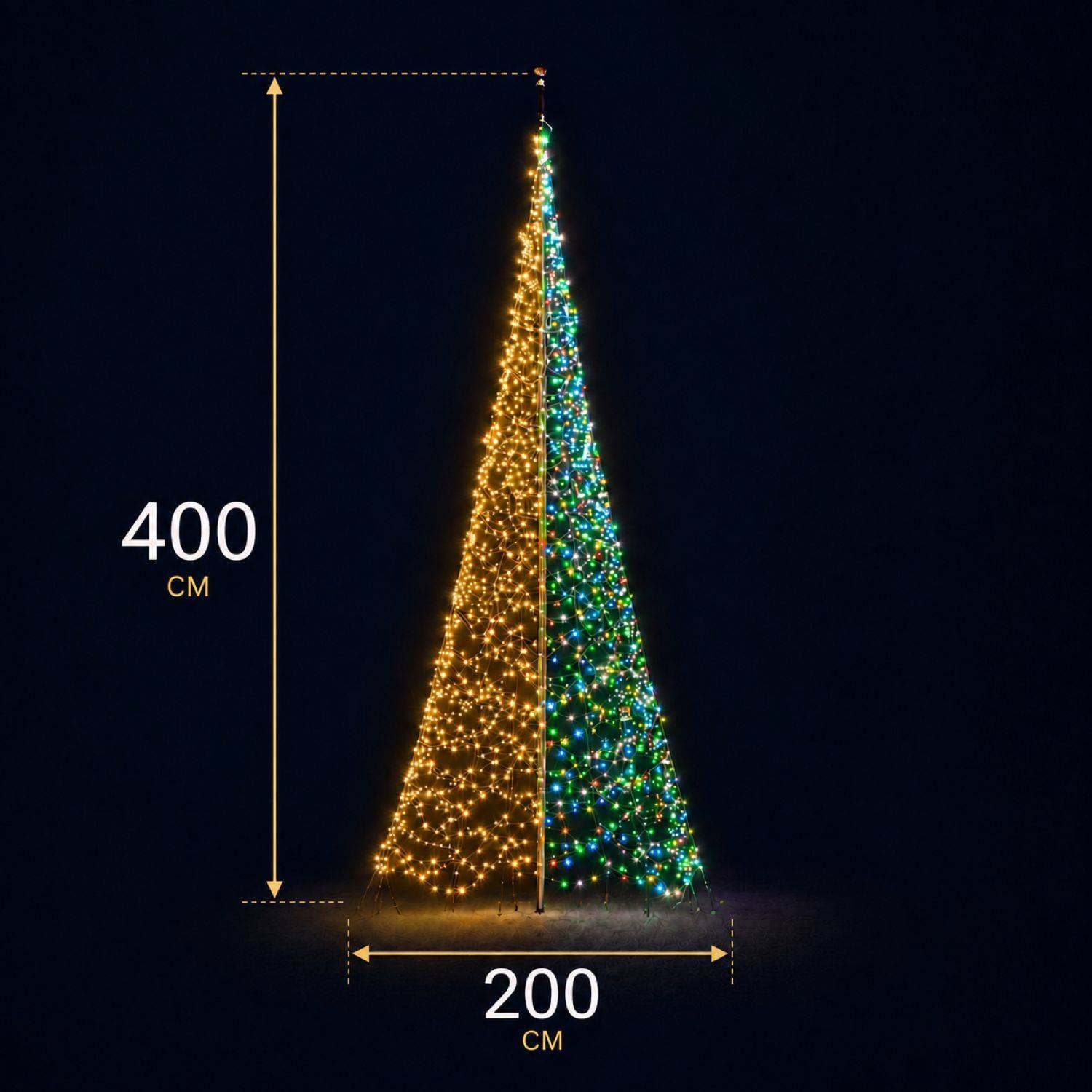 Fairybell Premium Weihnachtsbaum 4 m 1536 LED Luminous Switch
