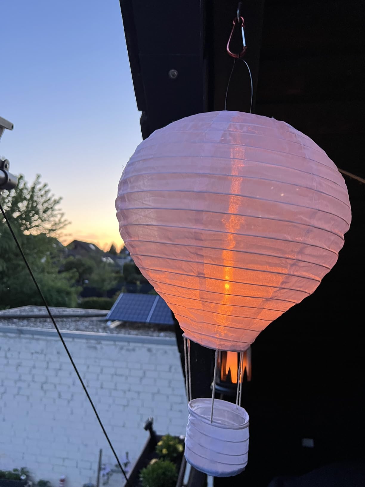 Qedertek Lighting Solarlampions 30cm warmweiß 2 Stück