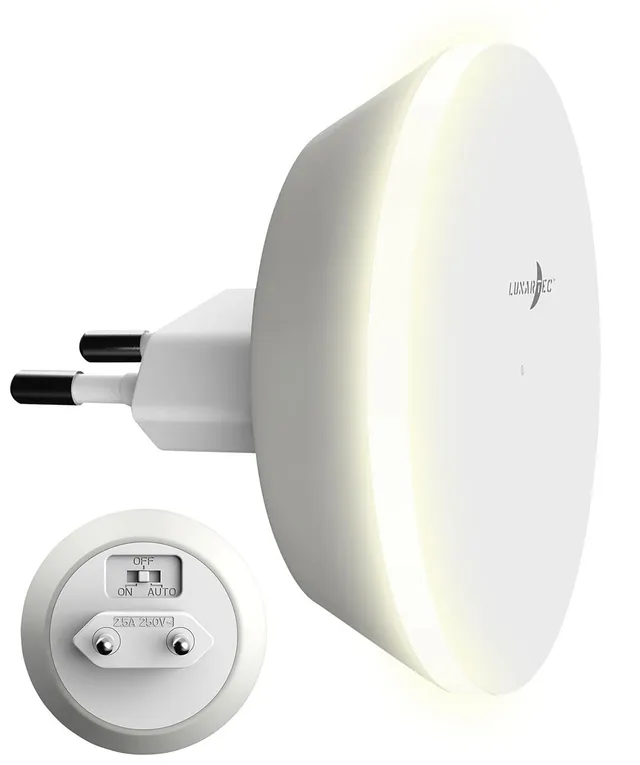 Lunartec Innenbeleuchtung LED-Nachtlicht Steckdose rund dimmbar