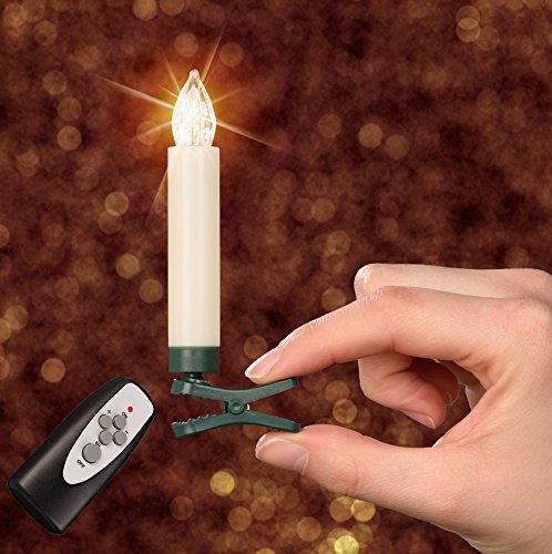 Bonetti Wireless Christmas Candles LED Weihnachtskerzen elfenbein 20er-Set