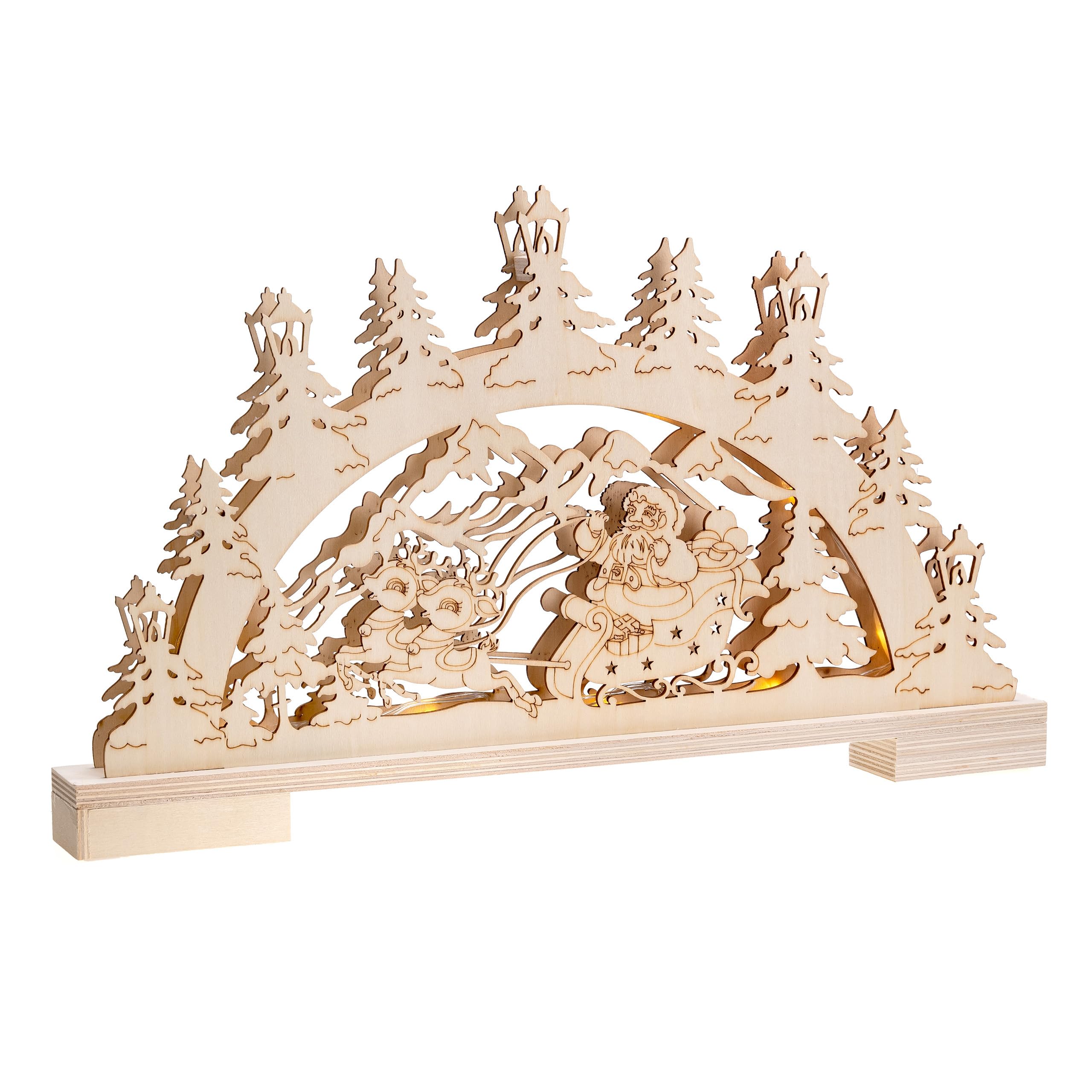 Bonetti Light Arches Lichterbogen Weihnachtsmann Holz 10 LED