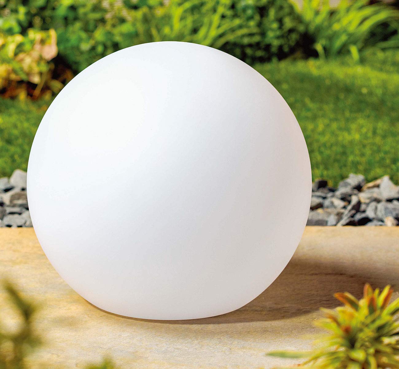 Lunartec Solarkugel Garten LED 20 cm RGBW mit Fernbedienung