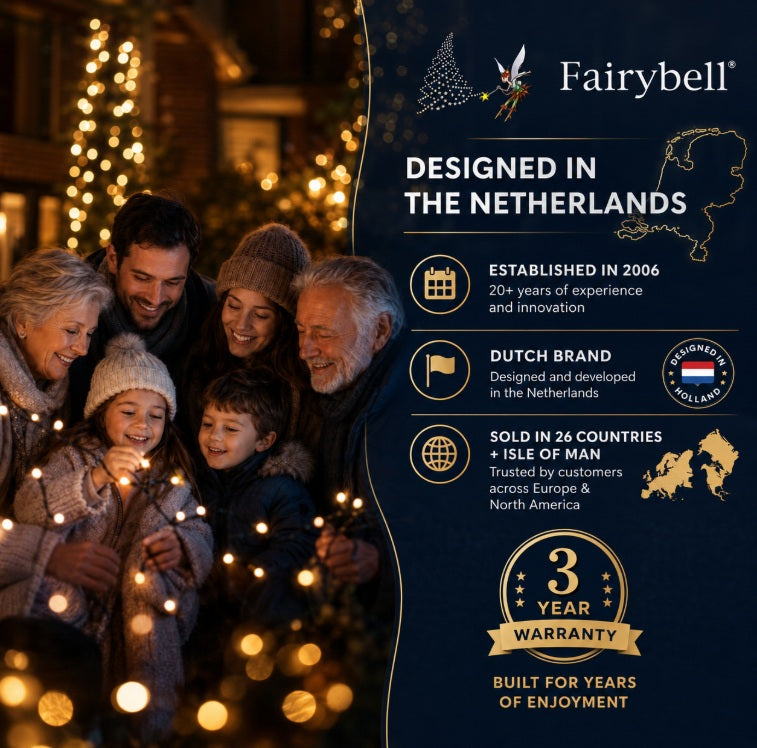 Fairybell Standard 2 m Lichterkette 300 LED warmweiss Mast