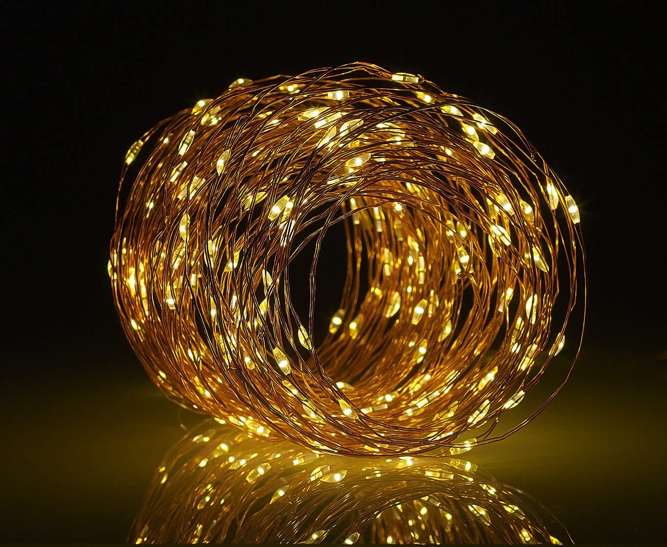 Lunartec Solar-Lichterkette warmweiß 30m 2er-Set Kupferdraht