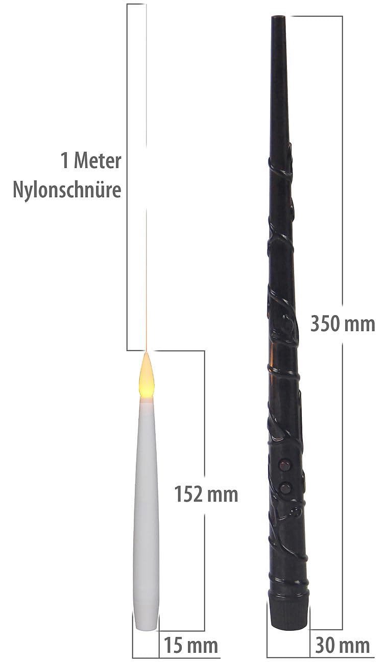 Lunartec Licht-Dekoration Schwebe-Kerzen LED 48er-Set Zauberstab warmweiß