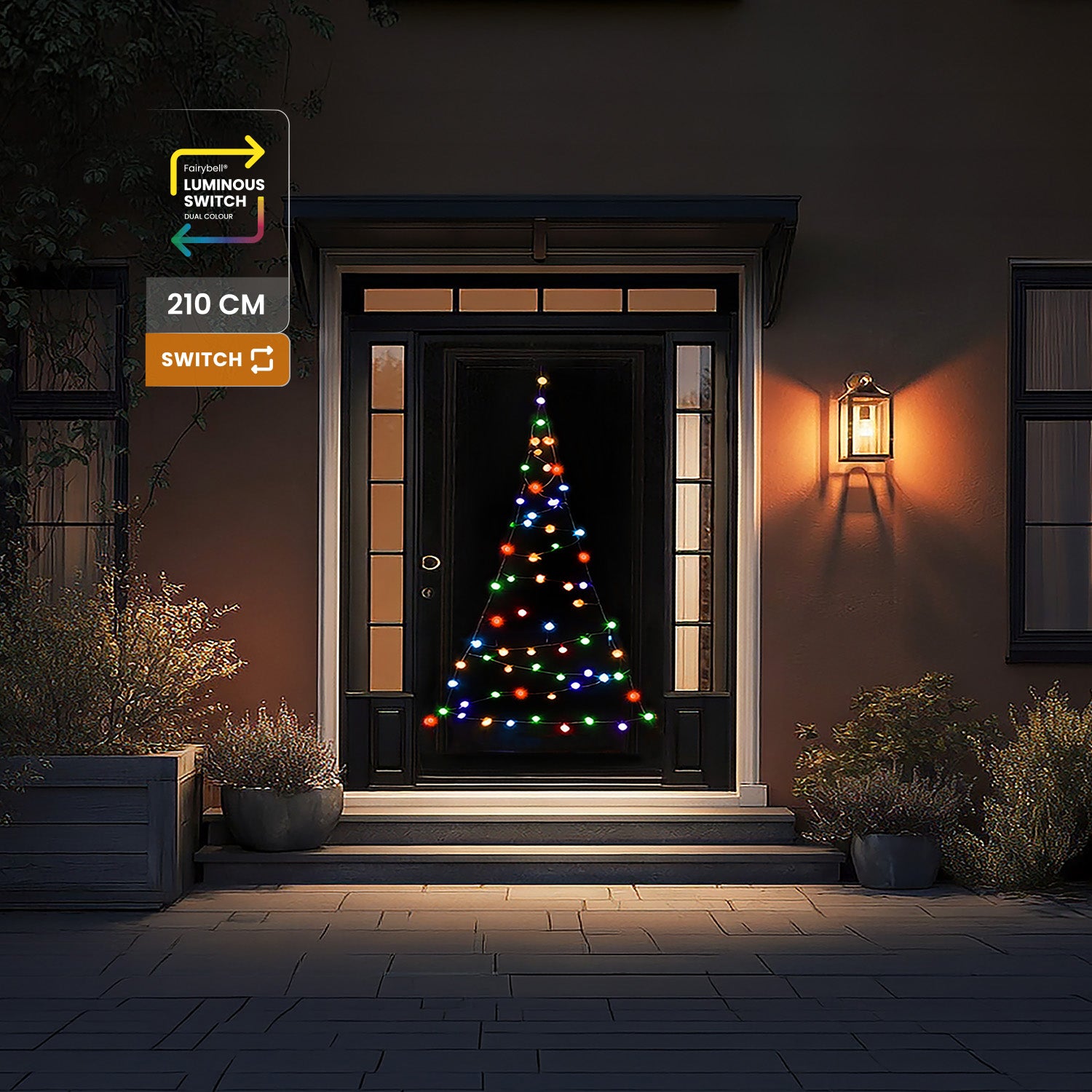 Fairybell Premium Türbaum 2,1 m 120 LED Luminous Switch