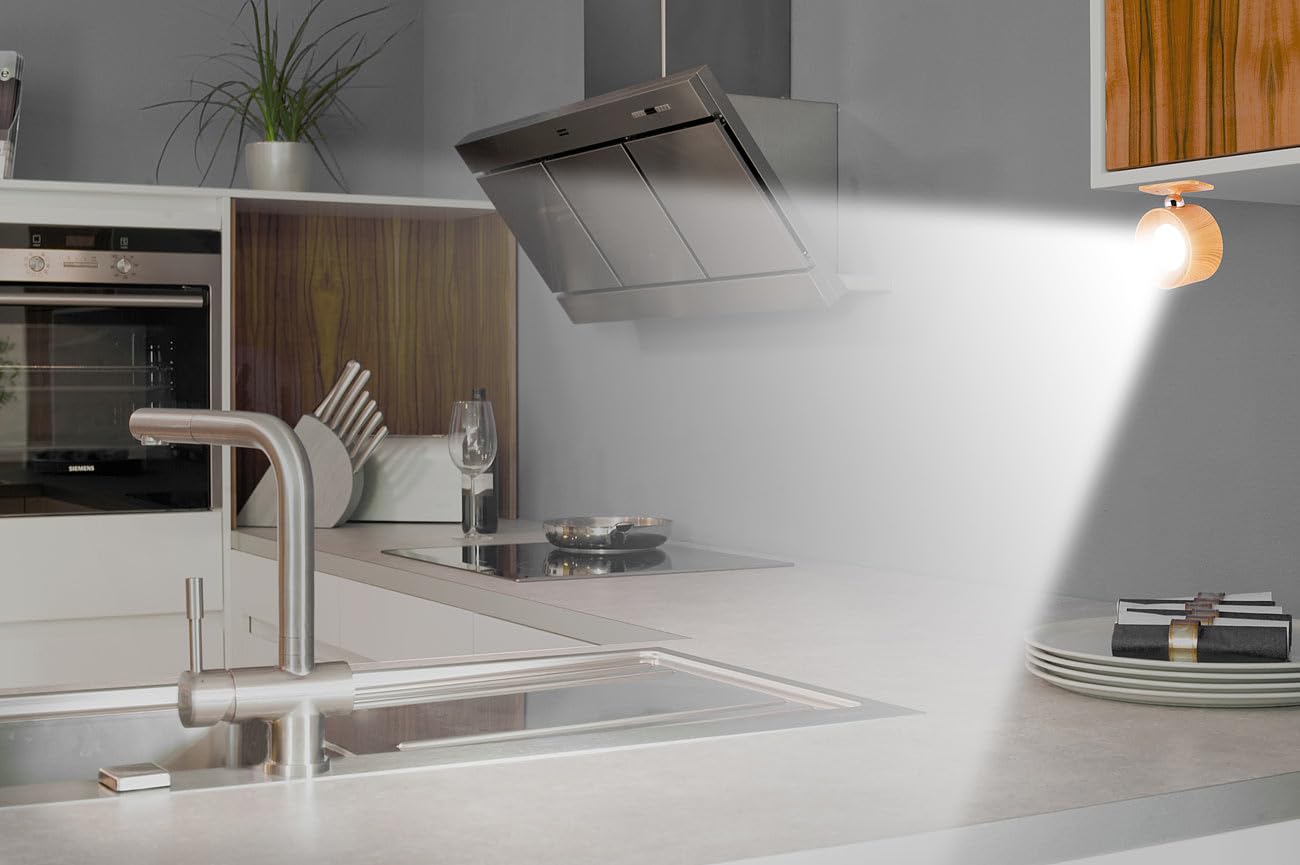 Lunartec Innenbeleuchtung LED-Wandlampe 4er-Set Pinie dimmbar