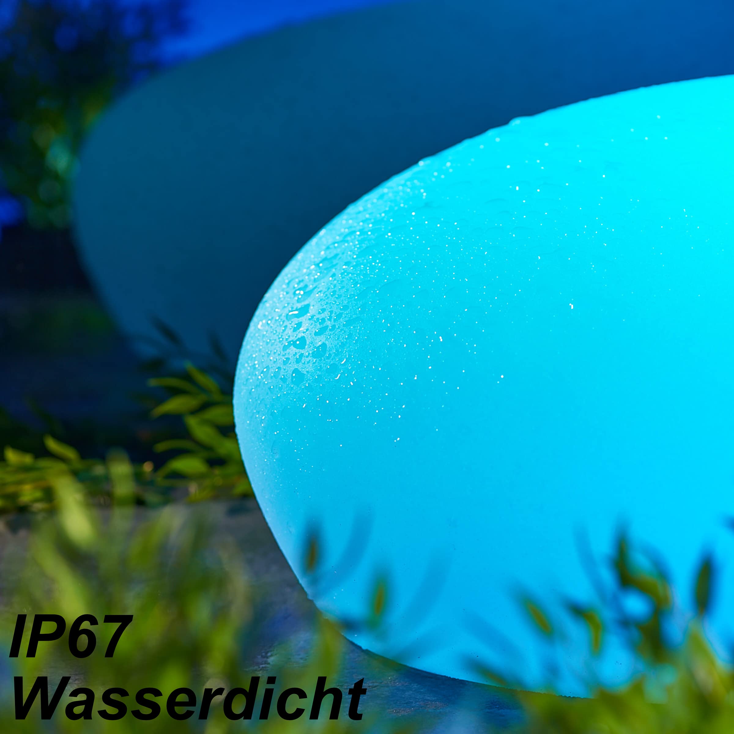 Bonetti Solar Lights Solarlampe Stein 40 cm RGB warmweiß