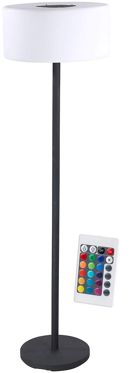 Lunartec Außenbeleuchtung Solar-Stehlampe 16 Farben IP44