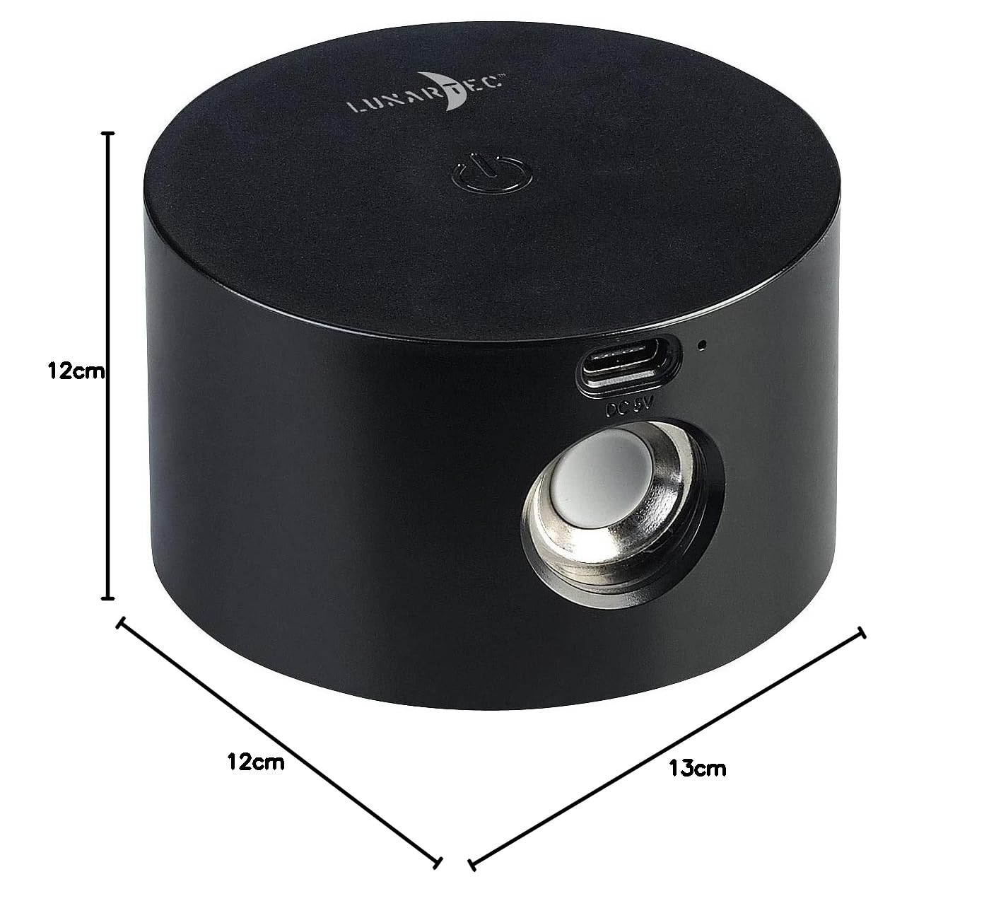 Lunartec Innenbeleuchtung 3in1 Akku-Tischlampe 243 lm schwarz