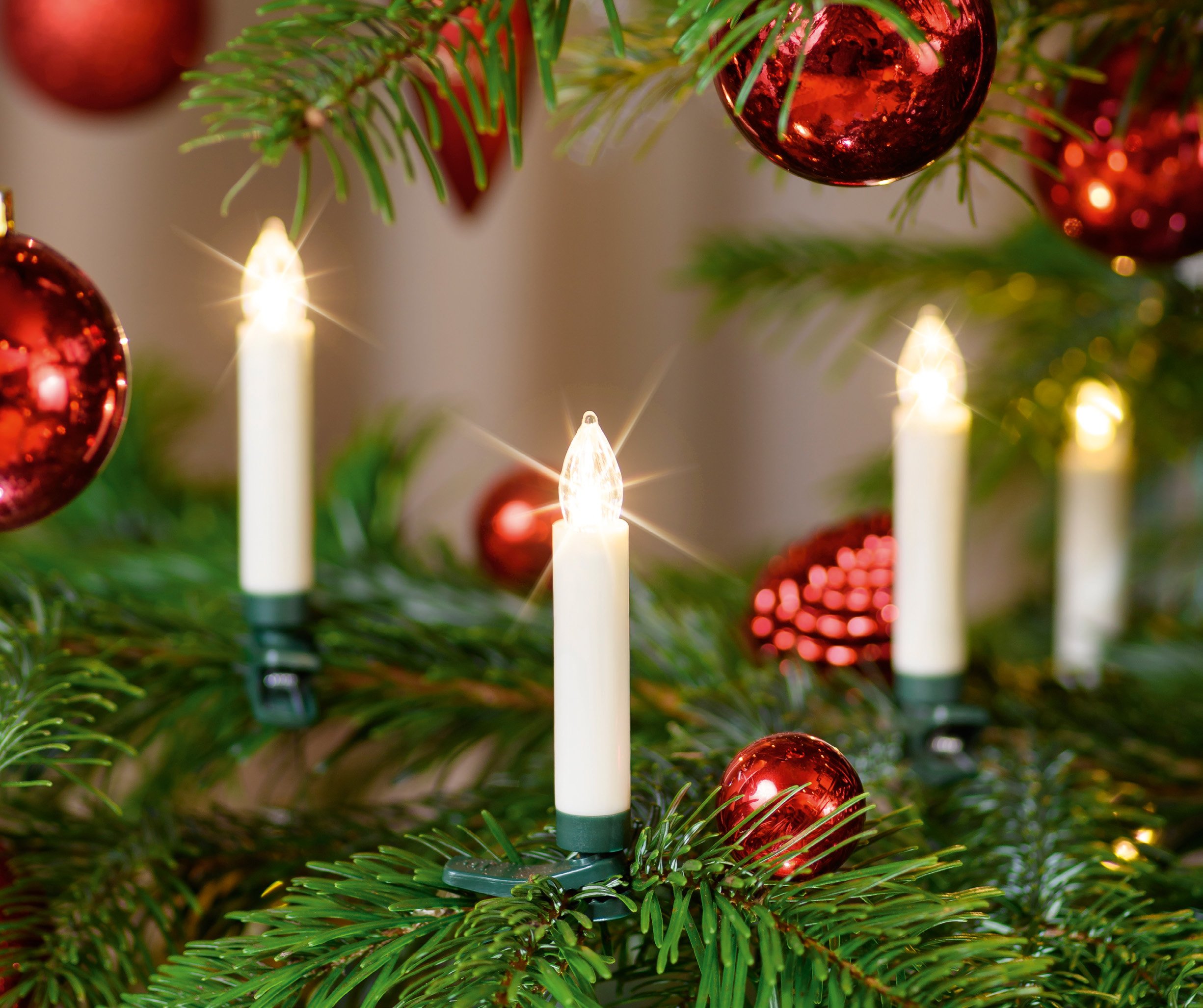 Bonetti Wireless Christmas Candles LED Weihnachtskerzen elfenbein 20er-Set
