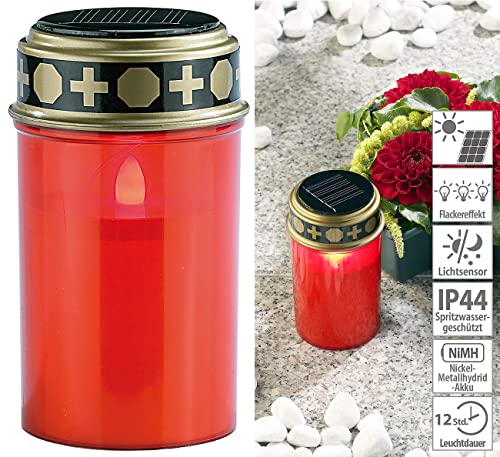 Lunartec Solar-Grablicht LED rot flackernd 4er-Set