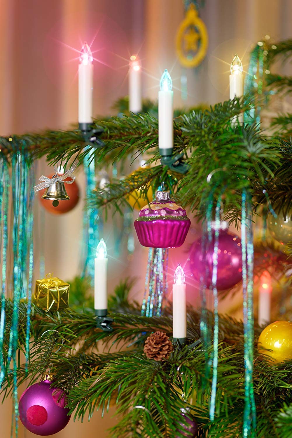 Bonetti Wireless Christmas Candles LED Baumkerzen 40er Set Farbwechsel