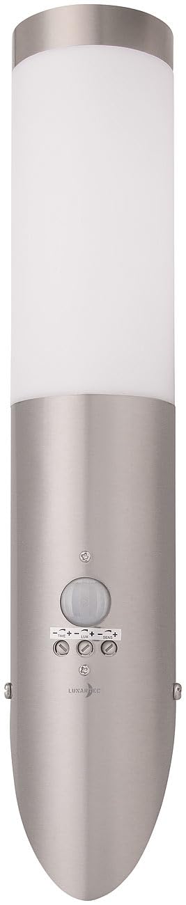 Lunartec Außenbeleuchtung E27 Wandlampe Sensor Edelstahl