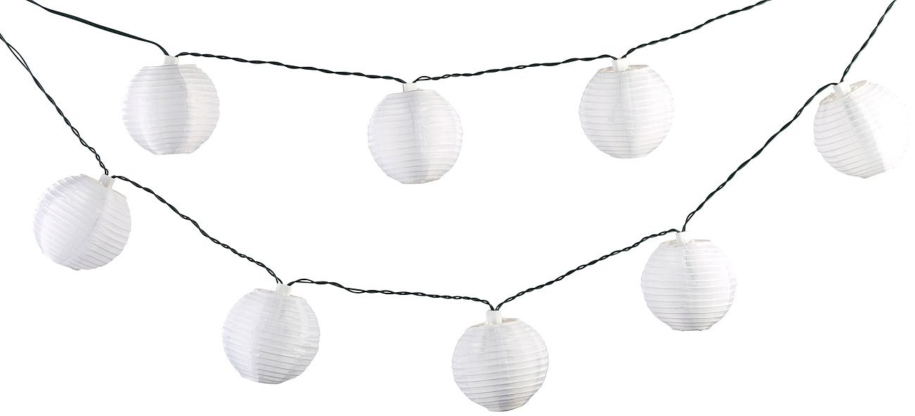 Lunartec Licht-Dekoration Solar-Lampionkette warmweiß 20er 5,8m