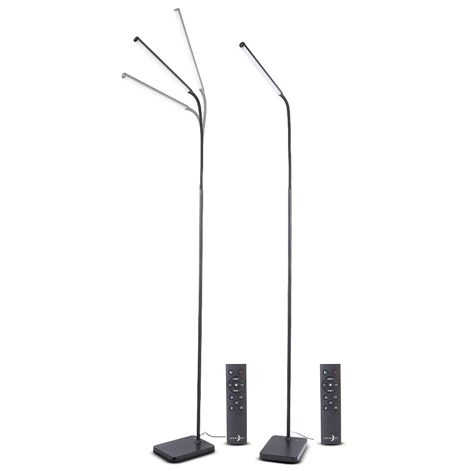 Lunartec Innenbeleuchtung CCT-LED-Stehleuchte Schwanenhals 2er-Set