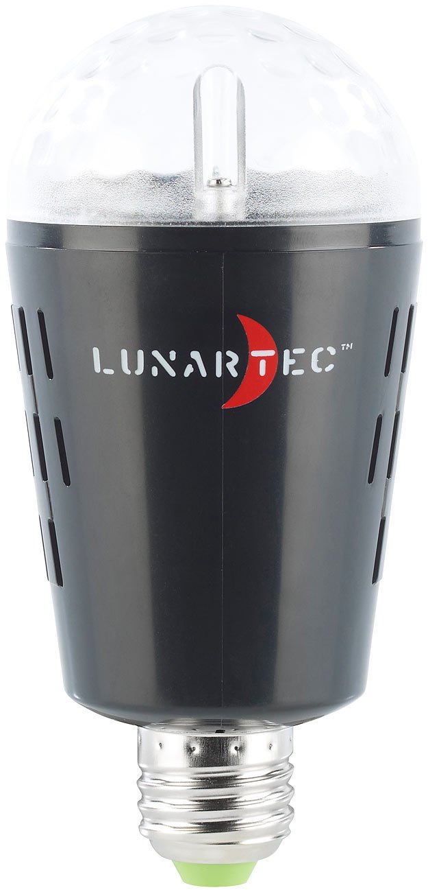 Lunartec Leuchtmittel Disco-LED-Lampe E27 2er-Set farbig