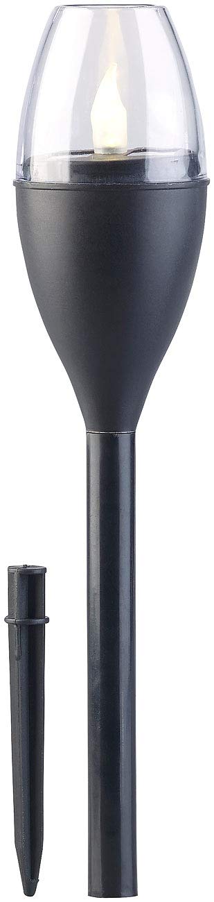 Lunartec Solarfackel 2er-Set LED Flammen-Optik IP44