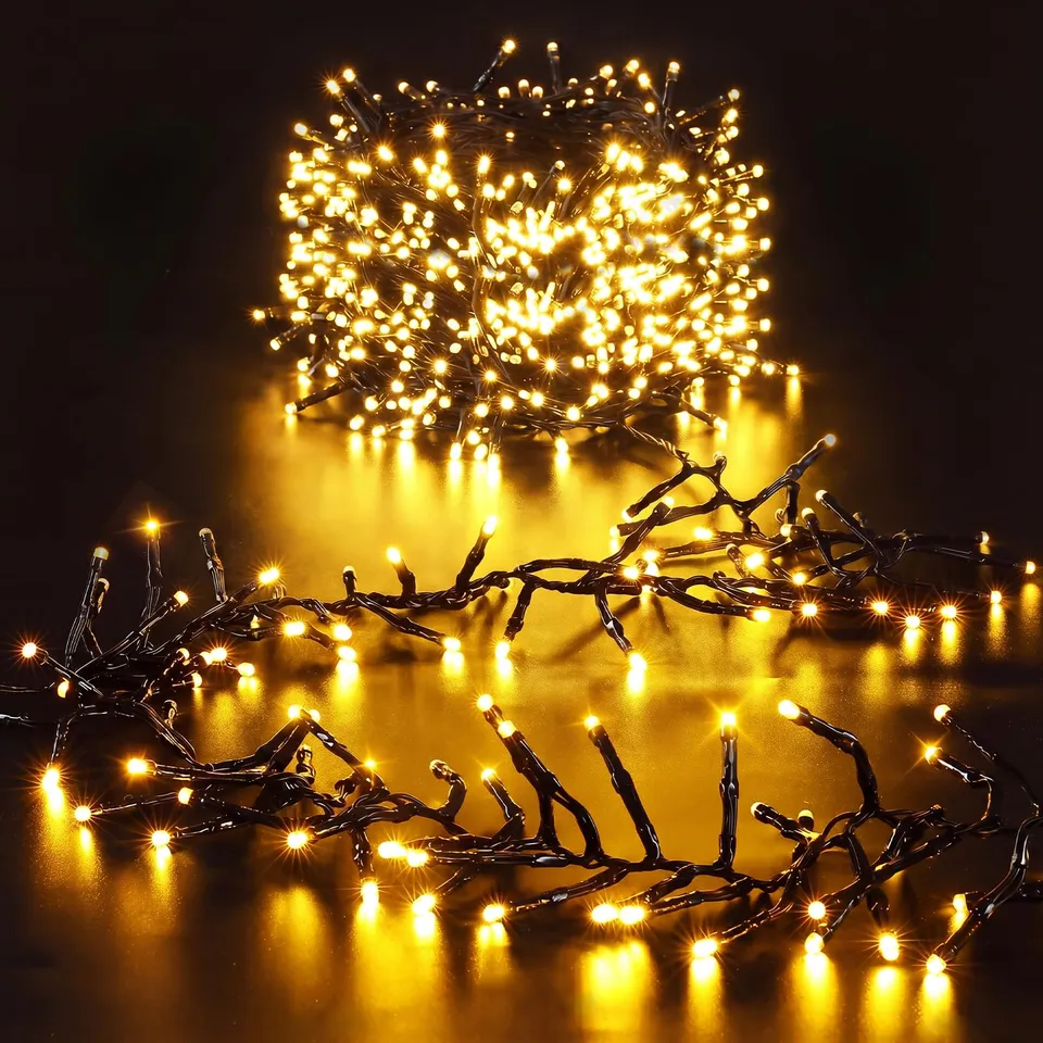 elktry Cluster Lichterkette 20m 2000 LEDs warmweiß