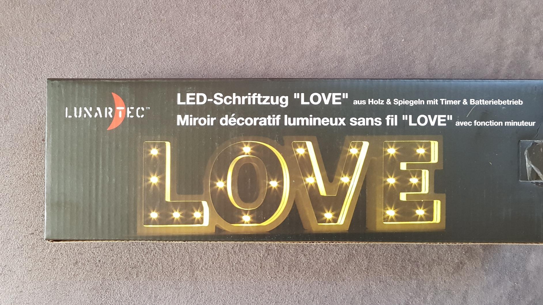 Lunartec Licht-Dekoration LOVE Schriftzug batteriebetrieben