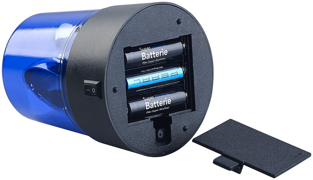 Lunartec LED-Partyleuchte 360° Blaulicht USB- und Batteriebetrieb