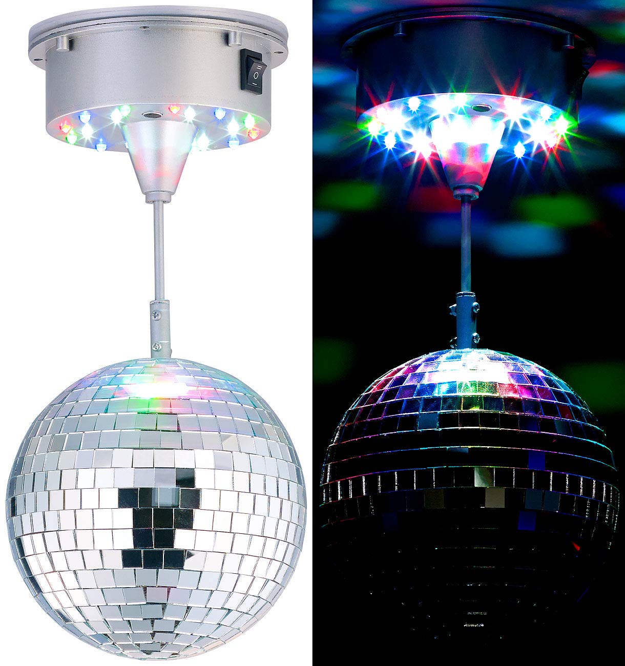 Lunartec Licht-Dekoration Diskokugel LED 15cm batteriebetrieben