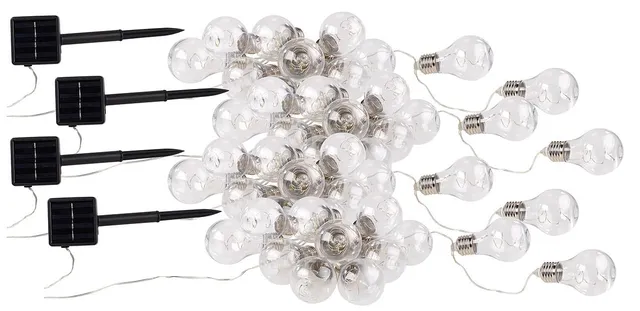 Lunartec Licht-Dekoration Solar-Lichterkette 8,5m 4er-Set warmweiß