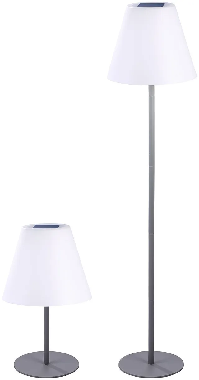 Lunartec Außenbeleuchtung Solar-Stehlampe warmweiß 50 lm IP44