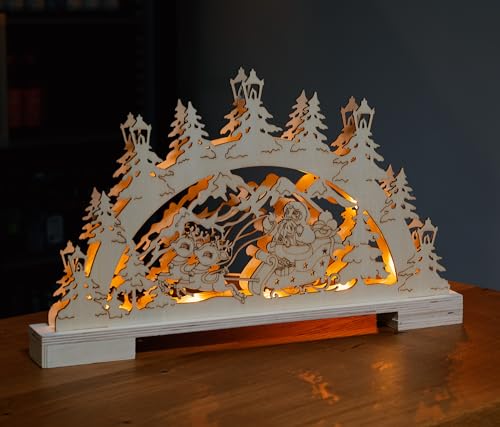 Bonetti Light Arches Lichterbogen Weihnachtsmann Holz 10 LED