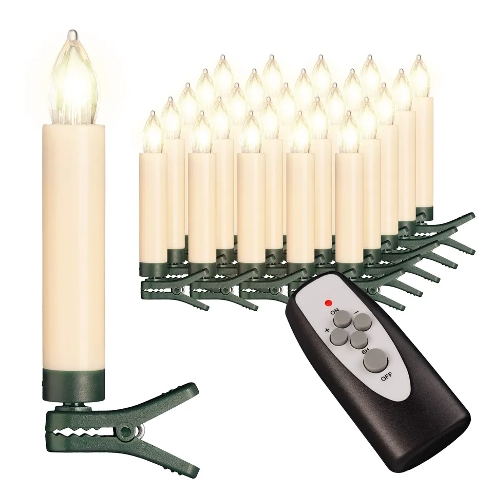 Bonetti Wireless Christmas Candles 25er elfenbein mit Batterien