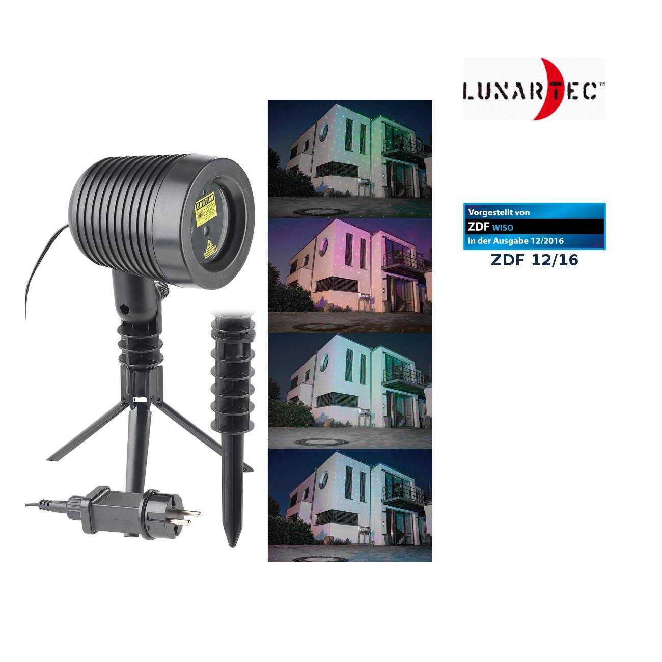 Lunartec Licht-Dekoration Laserprojektor LP-300 rot-grün IP44