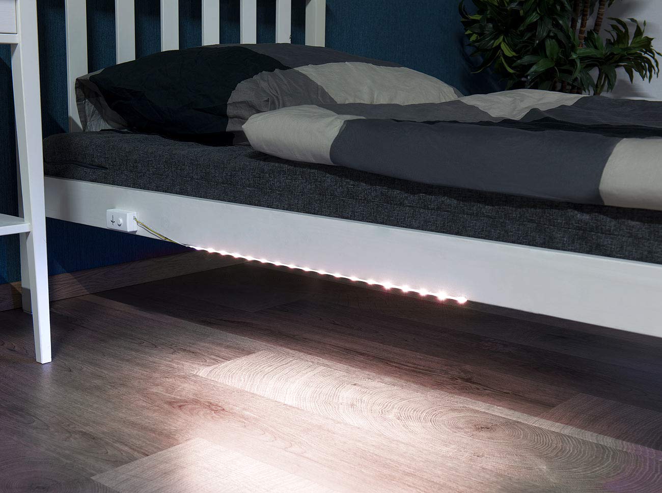 Lunartec LED-Streifen Batterie 60cm 2er-Set Tageslichtweiß