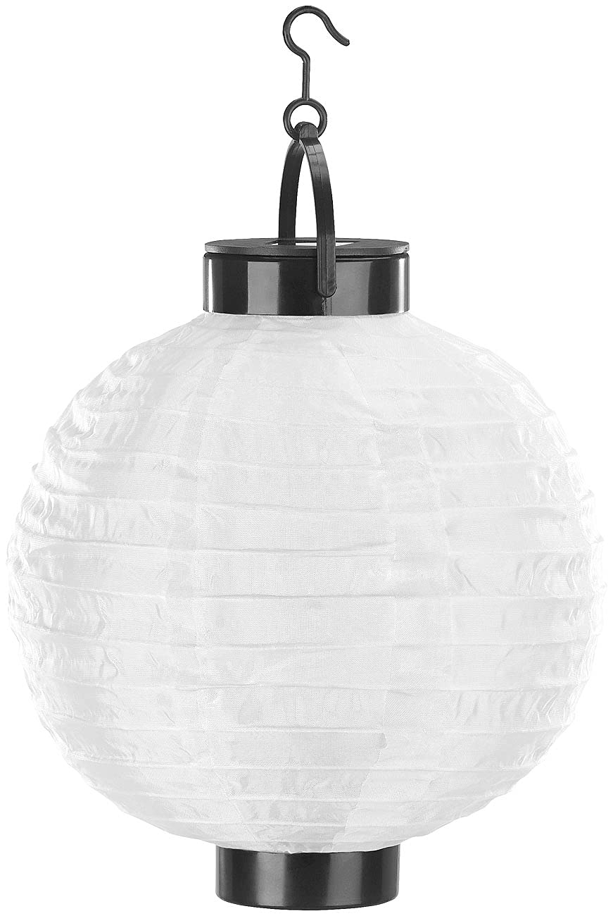 Lunartec Licht-Dekoration Solar-Lampion weiß warmweiß 2er-Set 20cm