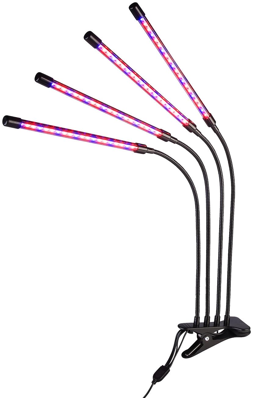 Lunartec Leuchtmittel Pflanzenlampe 4 Schwanenhälse Timer