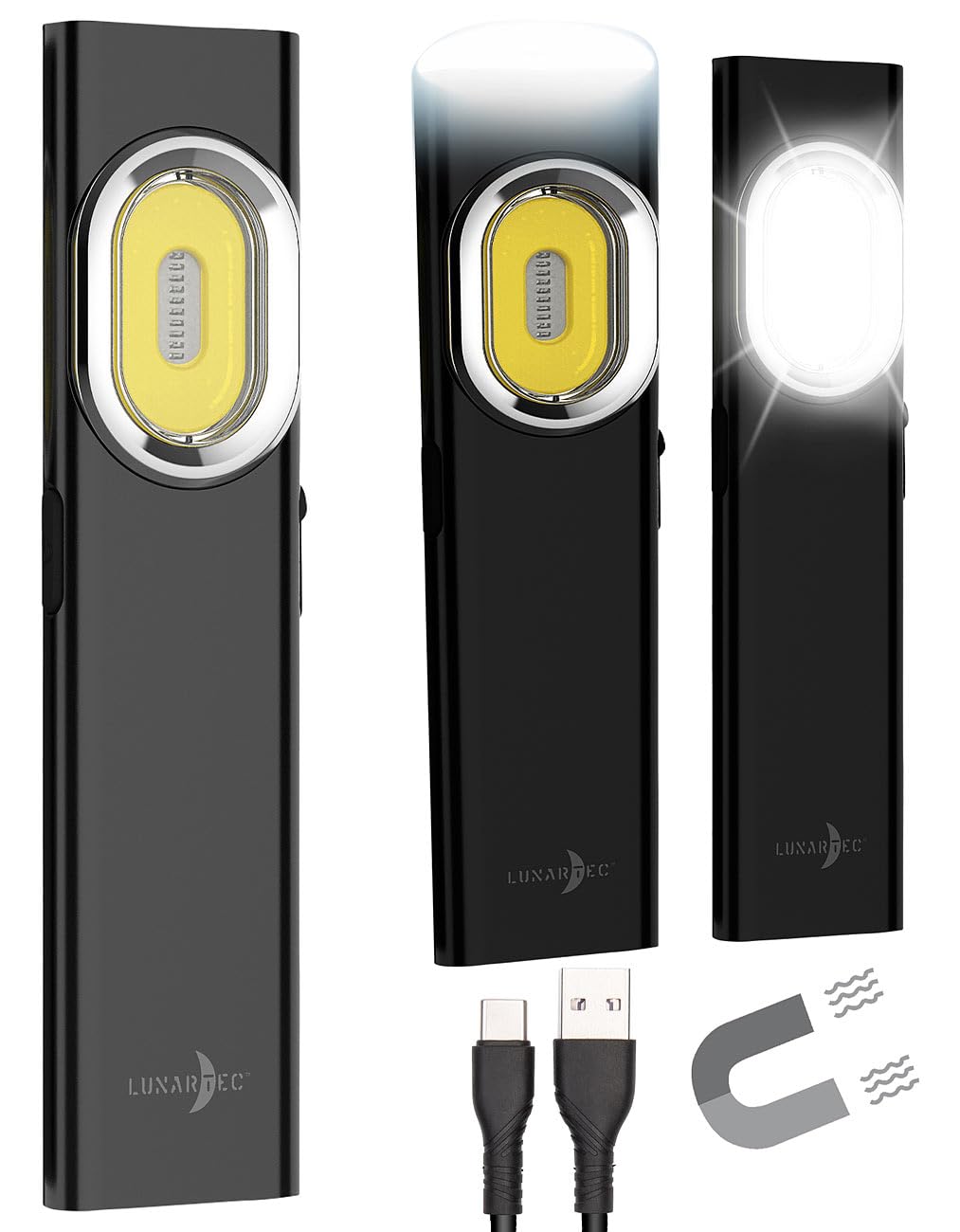 Lunartec Taschenlampen Mini-Arbeitsleuchte 4er-Set 700lm Akku