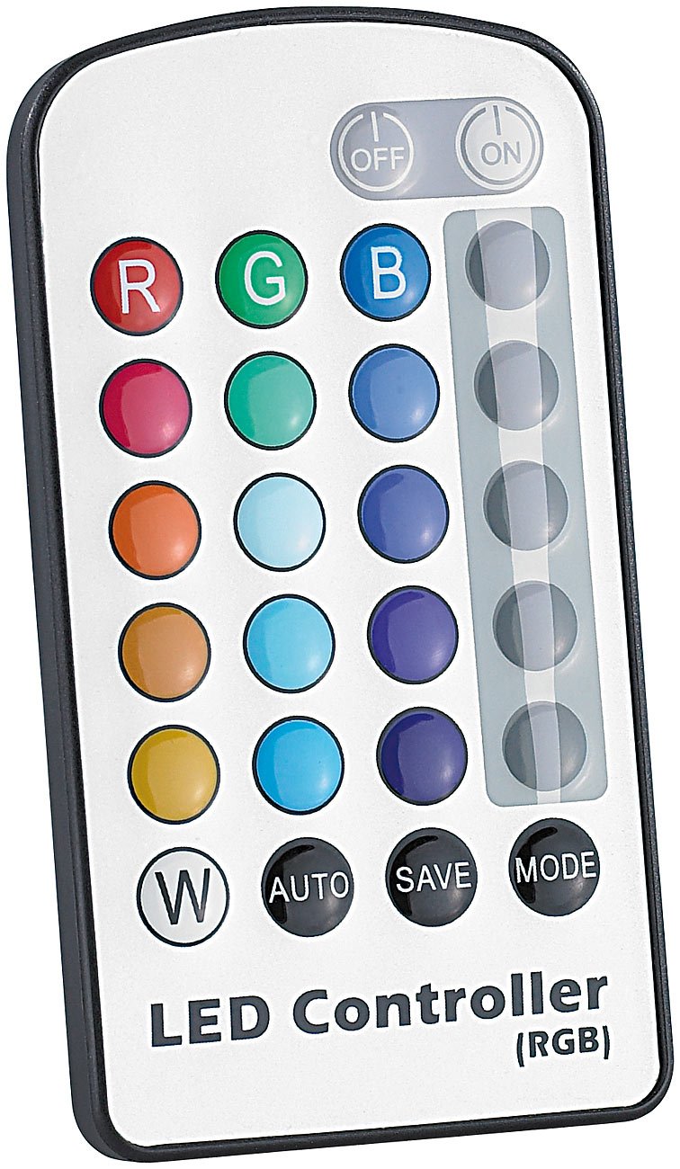Lunartec Licht-Dekoration LED-Lichtkugel Milchglas 19 cm RGB Fernbedienung