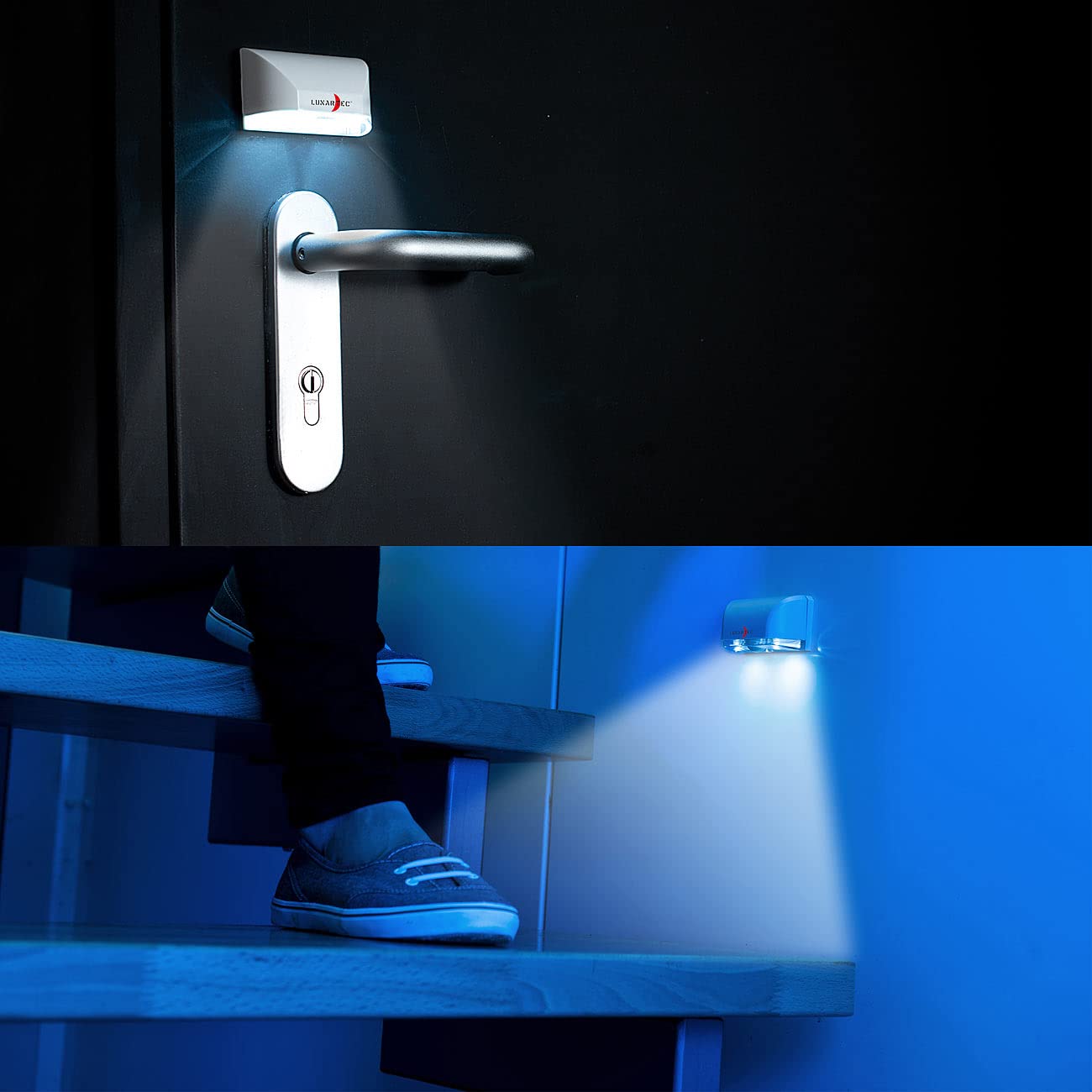 Lunartec Innenbeleuchtung Mini-Treppenleuchte PIR 3er-Set