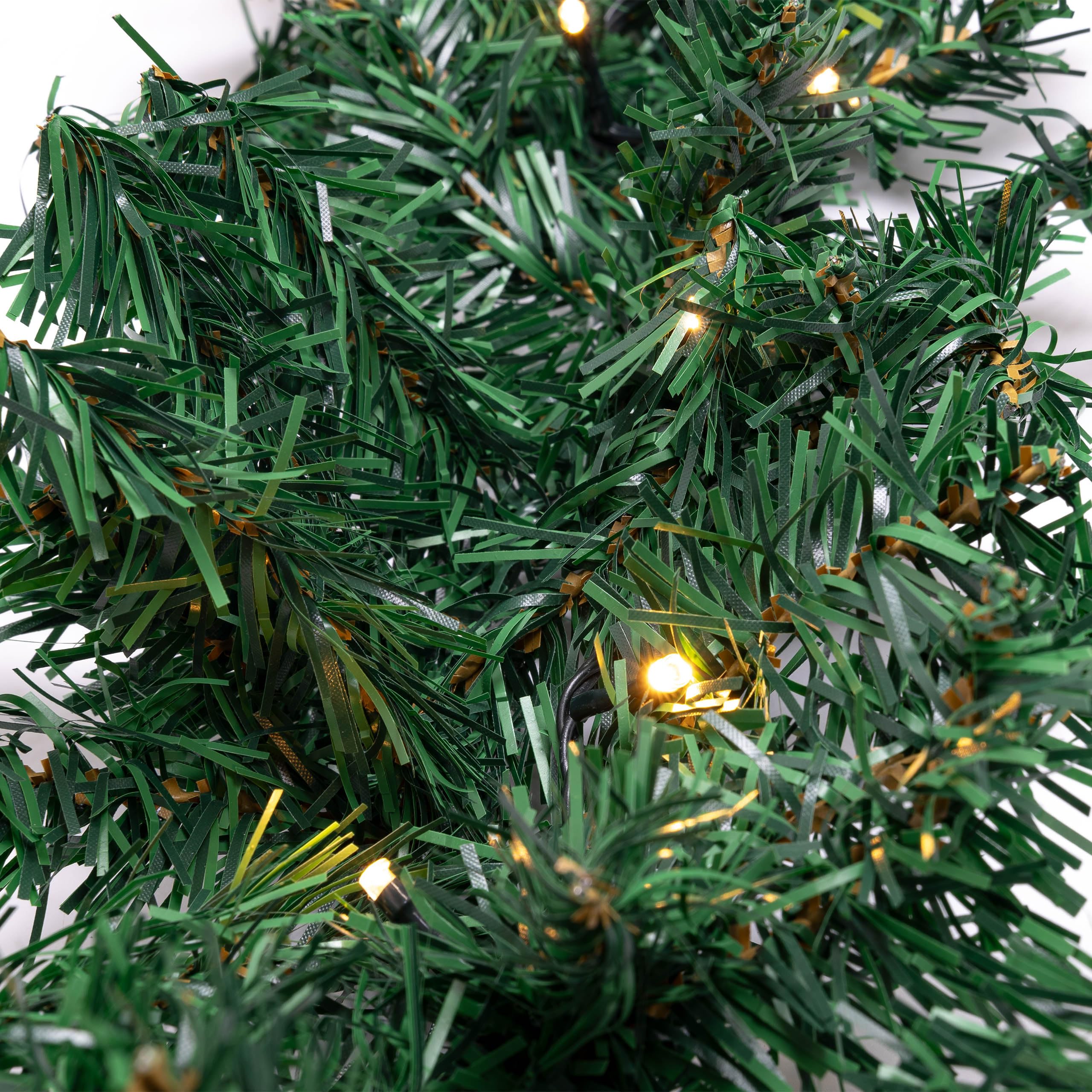 Bonetti LED Lichterketten Tannengirlande 5 m 80 LEDs warm-weiß