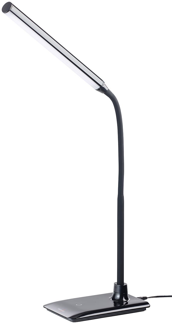 Lunartec Innenbeleuchtung LED-Schreibtischlampe 6W schwarz dimmbar