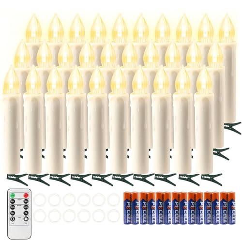 Koopower Candle Lights 30er LED-Kerzen warmweiß mit Timer dimmbar