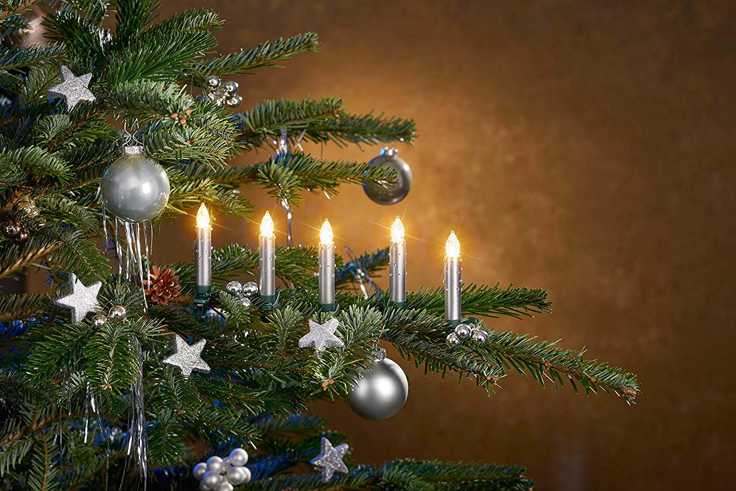 Bonetti Wireless Christmas Candles 12er-Set silber warmweiß