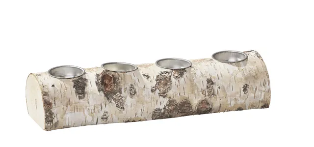 Bonetti Teelichthalter Modell 7 Holz 30 cm 4er Birke