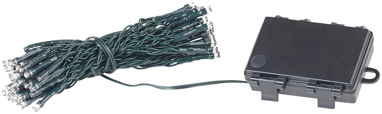 Lunartec Licht-Dekoration LED-Lichterkette 50 LEDs 5 m warmweiß