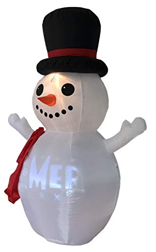 Bonetti Schneemann aufblasbar 180 cm LED Merry Christmas