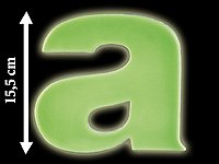 Lunartec Außenbeleuchtung Phosphor-Hausnummer Buchstabe a