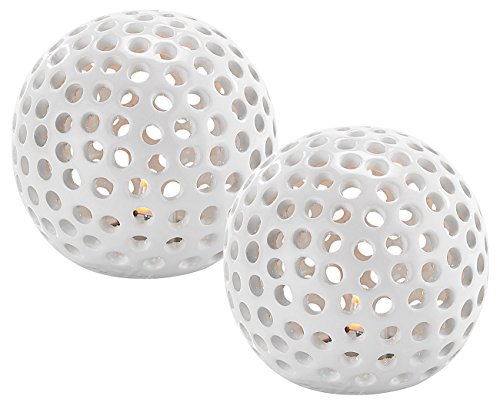 Lunartec LED-Kugellampen 2er-Set Keramik warmweiß batteriebetrieben
