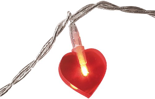 Lunartec Licht-Dekoration Herz Lichterkette 20 Herzen 340cm rot